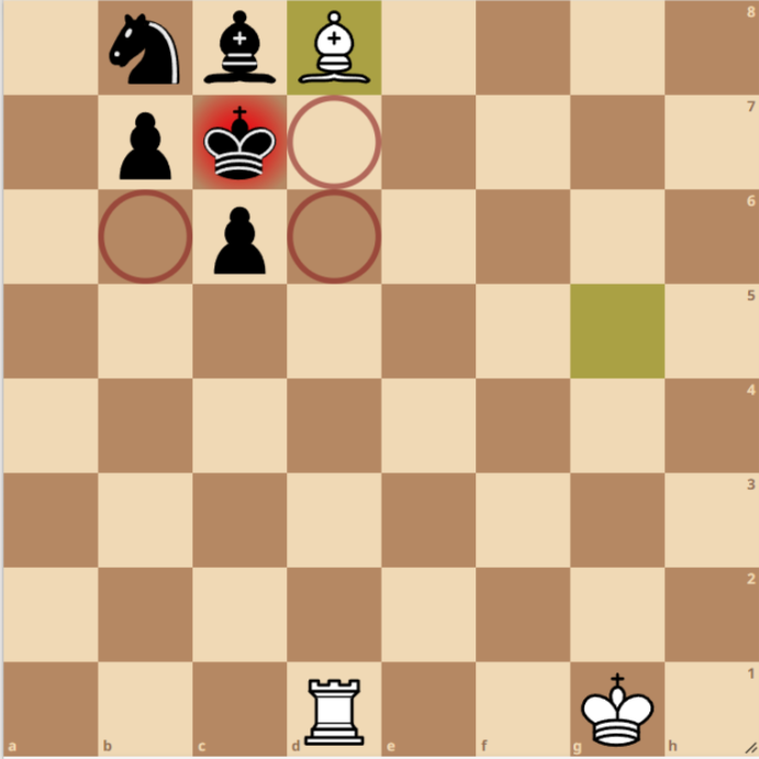 Posición final del mate de Reti