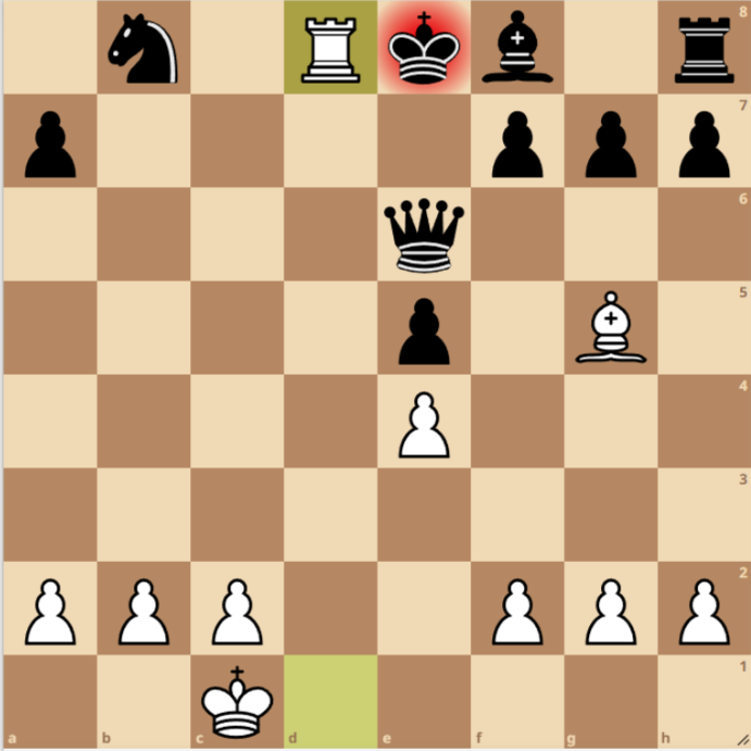 Posición final del Mate de la Ópera