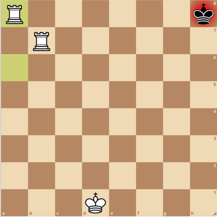 Posición final del cortacésped